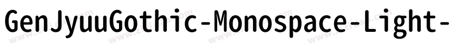 GenJyuuGothic-Monospace-Light字体转换