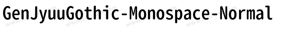 GenJyuuGothic-Monospace-Normal字体转换