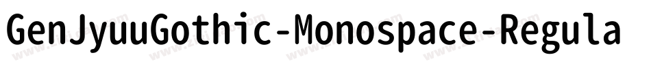GenJyuuGothic-Monospace-Regular字体转换