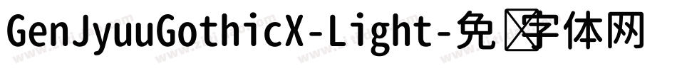 GenJyuuGothicX-Light字体转换