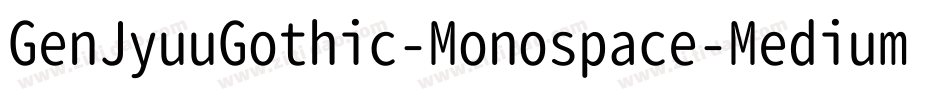 GenJyuuGothic-Monospace-Medium字体转换