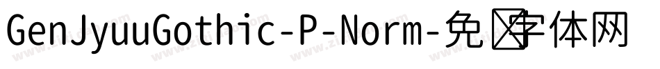 GenJyuuGothic-P-Norm字体转换