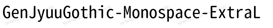 GenJyuuGothic-Monospace-ExtraLight字体转换