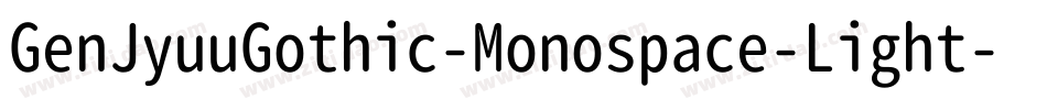 GenJyuuGothic-Monospace-Light字体转换