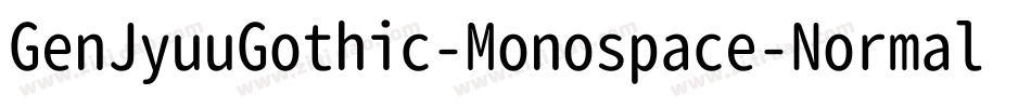 GenJyuuGothic-Monospace-Normal字体转换