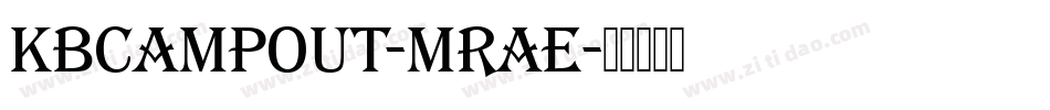 Kbcampout-MrAe字体转换