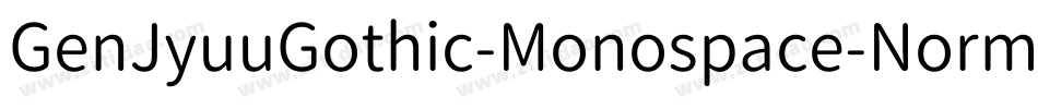 GenJyuuGothic-Monospace-Normal字体转换
