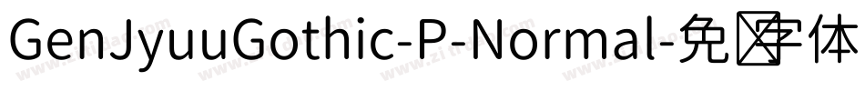 GenJyuuGothic-P-Normal字体转换