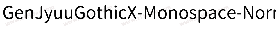 GenJyuuGothicX-Monospace-Normal字体转换