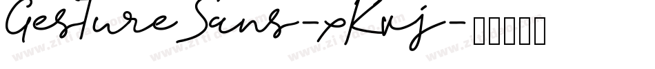 GestureSans-xKvj字体转换