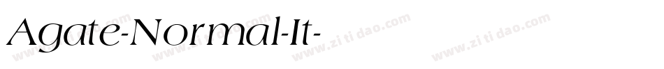 Agate-Normal-It字体转换
