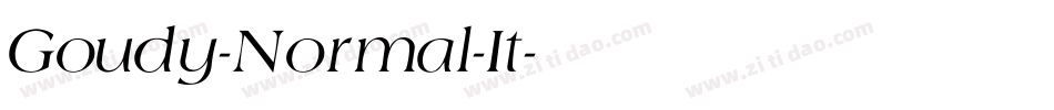 Goudy-Normal-It字体转换