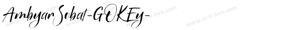 AmbyarSobat-GOKEy字体转换