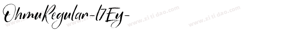 OhmuRegular-l7Ey字体转换