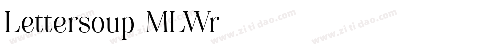 Lettersoup-MLWr字体转换