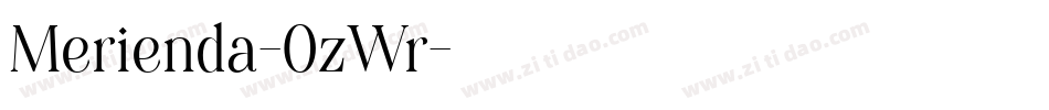 Merienda-0zWr字体转换