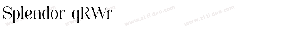 Splendor-qRWr字体转换 Splendor-qRWr字体转换