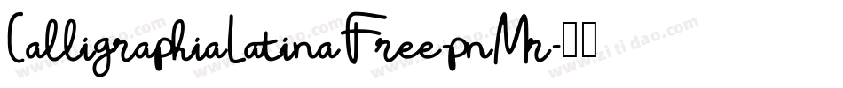 CalligraphiaLatinaFree-pnMr字体转换