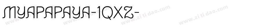 MyaPapaya-1qxZ字体转换