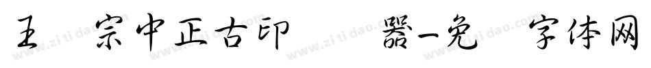 王汉宗中正古印转换器字体转换