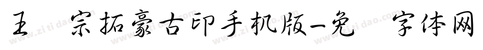 王汉宗拓豪古印手机版字体转换