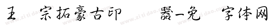 王汉宗拓豪古印转换器字体转换