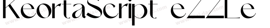 KeortaScript-eZZLe字体转换