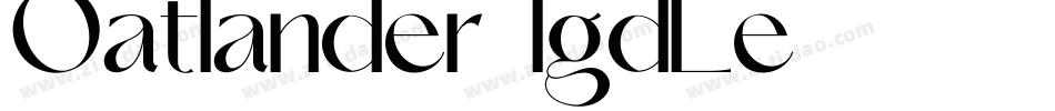 Oatlander-lgdLe字体转换