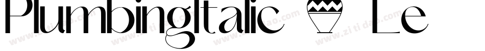 PlumbingItalic-29Le字体转换