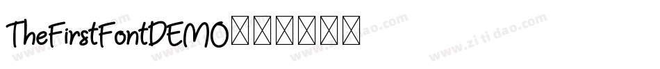 TheFirstFontDEMO字体转换