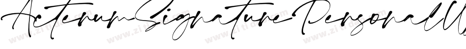 ActerumSignaturePersonalUse字体转换