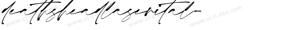 deathsheadlaserital字体转换