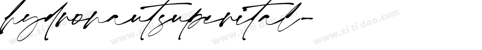 hydronautsuperital字体转换