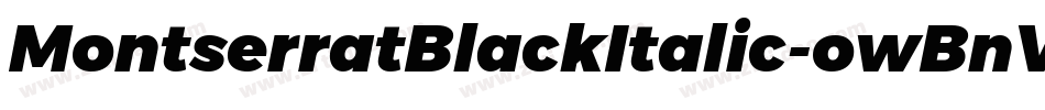 MontserratBlackItalic-owBnV字体转换