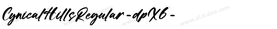 CynicalHillsRegular-dpX6字体转换