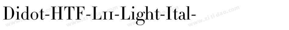 Didot-HTF-L11-Light-Ital字体转换