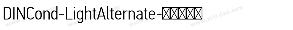 DINCond-LightAlternate字体转换