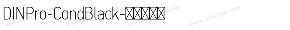 DINPro-CondBlack字体转换