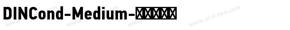 DINCond-Medium字体转换