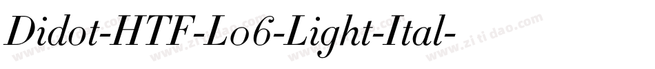 Didot-HTF-L06-Light-Ital字体转换