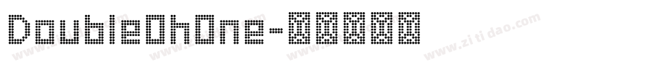 DoubleOhOne字体转换