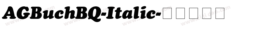 AGBuchBQ-Italic字体转换