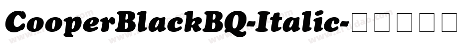 CooperBlackBQ-Italic字体转换
