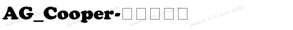 AG_Cooper字体转换