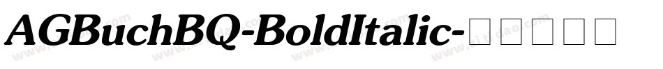 AGBuchBQ-BoldItalic字体转换