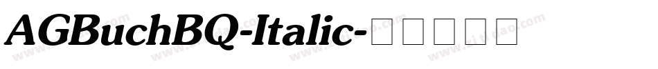 AGBuchBQ-Italic字体转换