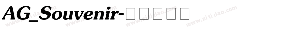 AG_Souvenir字体转换