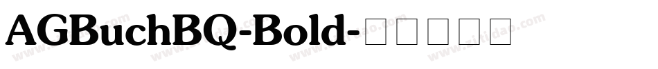 AGBuchBQ-Bold字体转换