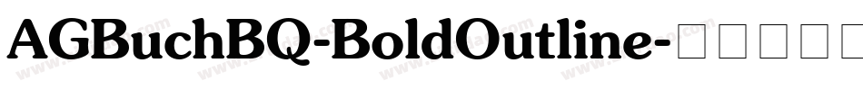 AGBuchBQ-BoldOutline字体转换