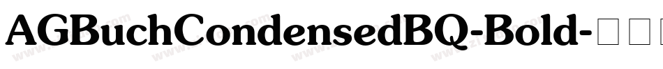 AGBuchCondensedBQ-Bold字体转换
